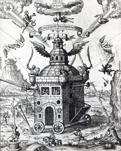 Frontispice van Collegium Fama Fraternitatis door Theophilus Schweighardt, 1618 door German School