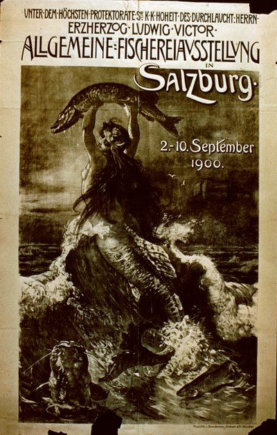 Algemene Visserijtentoonstelling in Salzburg, 1900 door German School