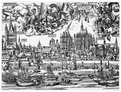Algemeen uitzicht op Keulen, 1531 door German School