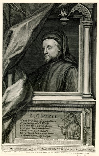 Geoffrey Chaucer door German School