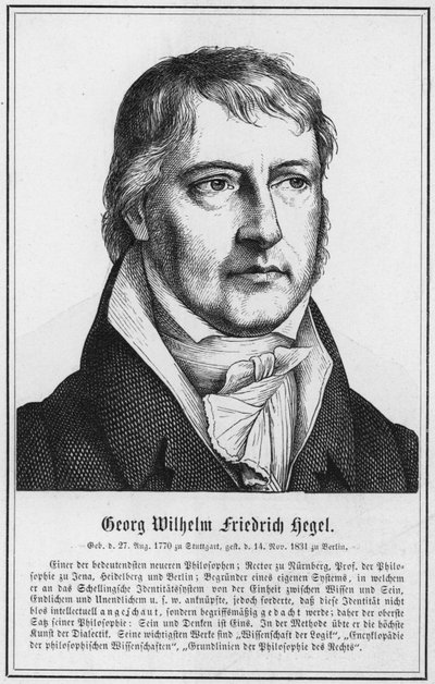 Georg Wilhelm Friedrich Hegel (gravure) door German School