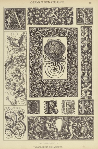 Duitse Renaissance, Typografische Ornamenten door German School