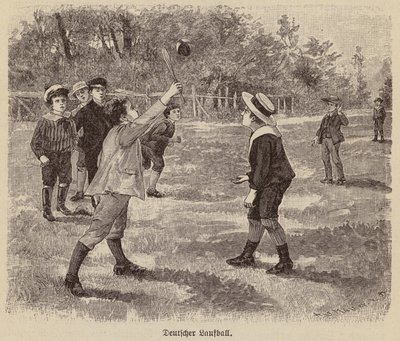 Duitse loopbal (gravure) door German School