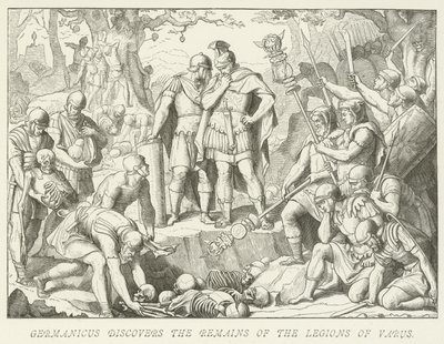 Germanicus ontdekt de resten van de legioenen van Varus door German School