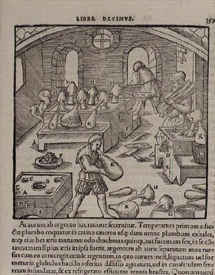 Glasblazen, uit een boek van ambachten door German School