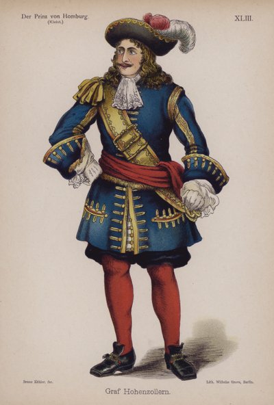 Graaf Hohenzollern, uit Der Prinz von Homburg (De Prins van Homburg) van Heinrich von Kleist door German School