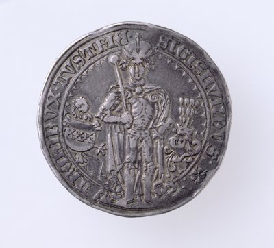 Guldiner (taler) van Sigismund (1439-96) Graaf van Tirol, Hall Munt, 1486 (voorzijde) door German School