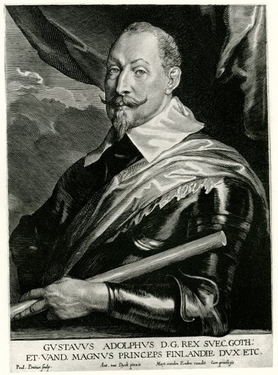 Gustaaf II Adolf, Koning van Zweden door German School