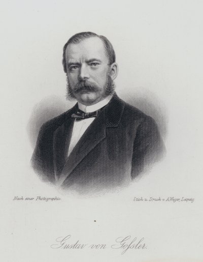 Gustav von Gossler, Duitse advocaat en bestuurder (gravure) door German School
