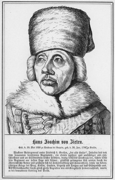 Hans Joachim von Zieten (gravure) door German School