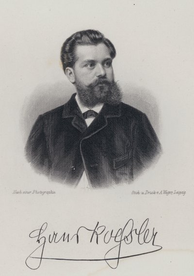 Hans von Koessler, Duitse componist, dirigent en muziekleraar (gravure) door German School