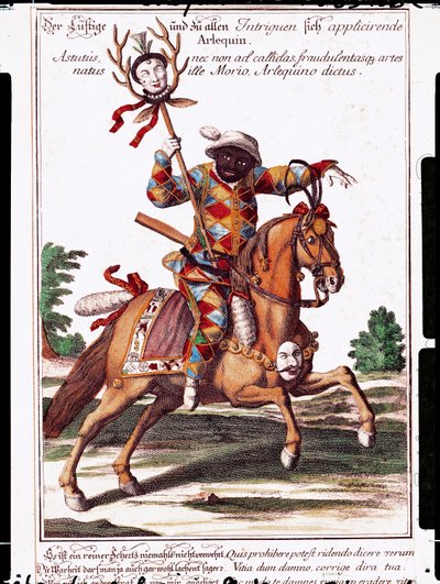 Harlekijn te paard door German School