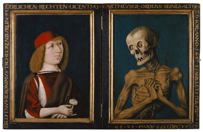 Hieronymus Tscheckenbürlin en de Personificatie van de Dood, 1487 door German School