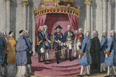 Hulde van de Silezische Staten, 7 november 1741 door German School