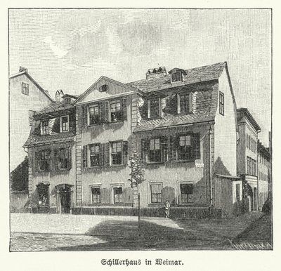 Huis van de dichter, toneelschrijver en filosoof Friedrich Schiller, Weimar, Duitsland door German School