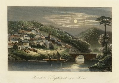Houston, Hoofdstad van Texas, ca. 1845-ca. 1850 door German School
