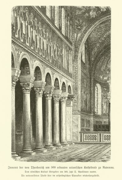 Interieur van de Basiliek van Sant