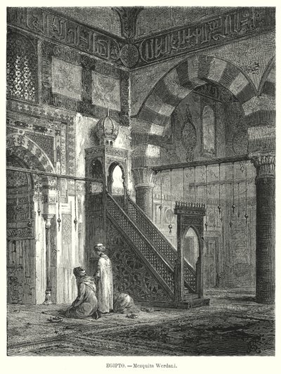 Interieur van de moskee van Amir Altinbugha al-Maridani, Caïro, Egypte door German School