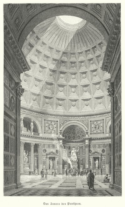 Interieur van het Pantheon, Rome door German School