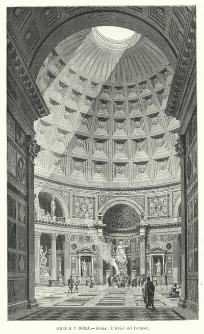 Interieur van het Pantheon, Rome door German School