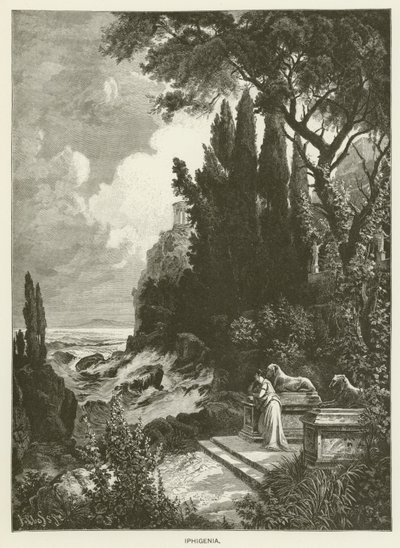 Iphigenia door German School