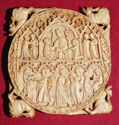 Ivoren spiegelkist, ca. 1360-70 door German School