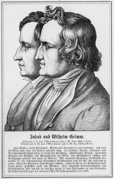 Jacob en Wilhelm Grimm door German School