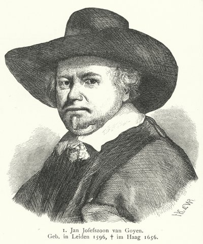 Jan van Goyen, schilder van de Nederlandse Gouden Eeuw (gravure) door German School