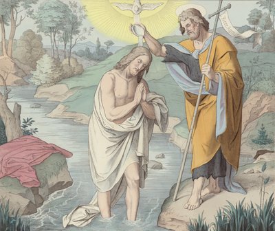 Jezus gedoopt door German School