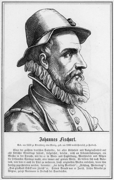 Johannes Fischart (gravure) door German School