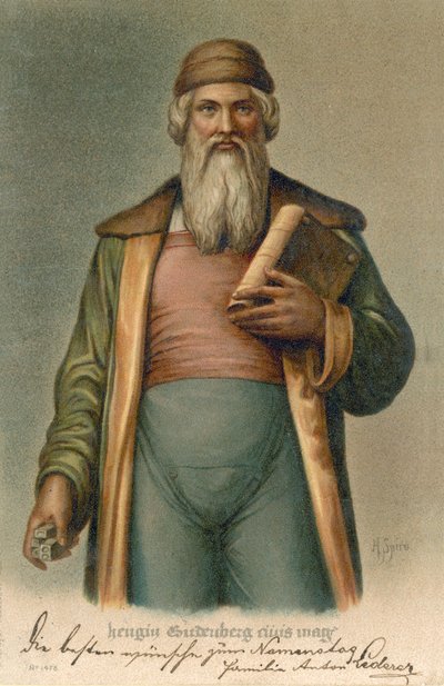 Johannes Gutenberg door German School