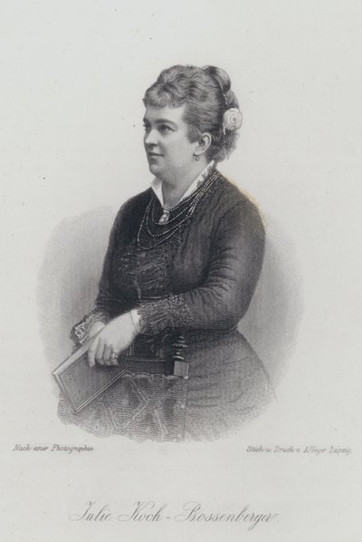 Julie Koch-Bossenberger, Duitse operazangeres en actrice (gravure) door German School