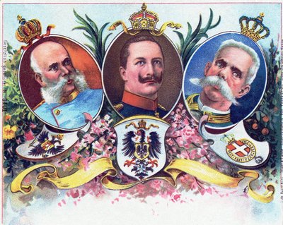 Kaiser Wilhelm II en zijn bondgenoten, 1899 door German School