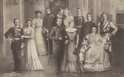 Keizer Wilhelm II van Duitsland en zijn gezin door German School