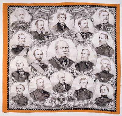 Kaiser Wilhelm I (1797-1888) omringd door de Duitse generaals, 1870 door German School