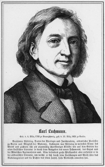 Karl Lachmann (gravure) door German School