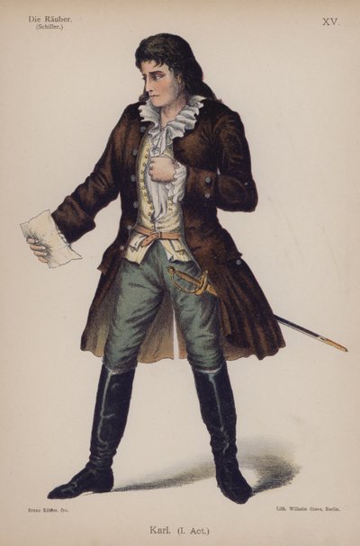 Karl, uit Die Rauber door Friedrich Schiller door German School