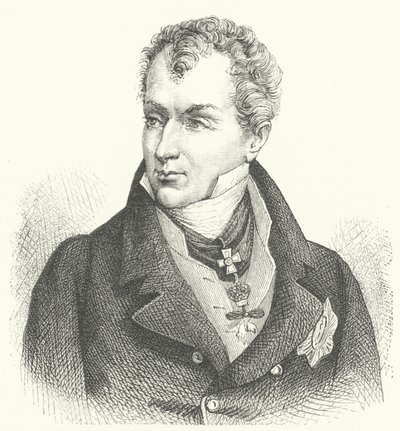 Klemens von Metternich, Prins van Metternich-Winneburg, Duitse diplomaat en staatsman (gravure) door German School