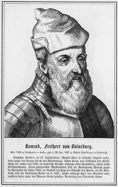 Konrad, Vrijheer van Boineburg (gravure) door German School