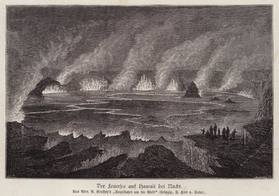 Meer van gesmolten lava 