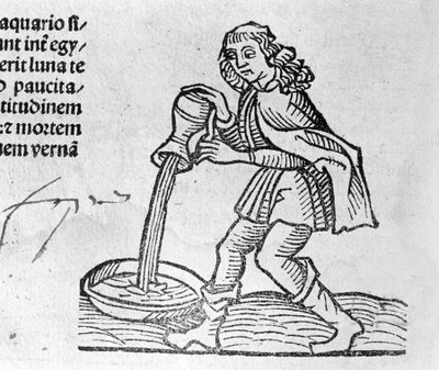 De Waterman - in Verhandeling door Johannes Angeli De Magnisconnectionibue annorum revolutionibus ac eorum perfectionibus. Augsburg, Erhard Ratdolt door German School