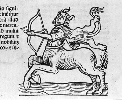 De Boogschutter - in Verhandeling door Johannes Angeli De Magnisconnectionibue annorum revolutionibus ac eorum perfectionibus. Augsburg, Erhard Ratdolt door German School