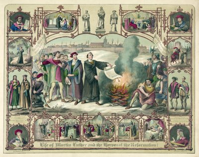 Leven van Martin Luther en Helden van de Reformatie!, uitgegeven 1874 door German School