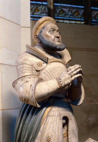 Levensgrote albasten standbeeld van keurvorst Frederik de Wijze, in de Slotkerk, Wittenberg, c.1529-21 door German School