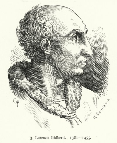 Lorenzo Ghiberti, Florentijnse vroege Renaissance kunstenaar die de bronzen deuren van de Baptisterium van Florence ontwierp door German School