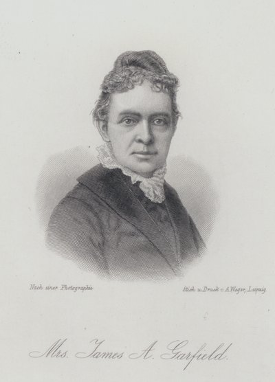 Lucretia Garfield, vrouw van de Amerikaanse president James A Garfield door German School