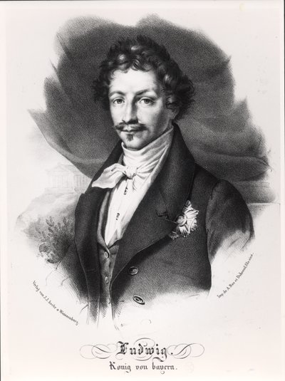 Ludwig I van Beieren (25 aug 1786 - 29 feb 1868) door German School