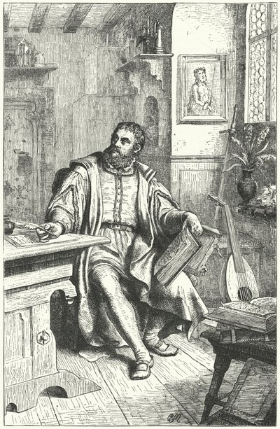 Maarten Luther vertaalt de Bijbel in het Duits door German School