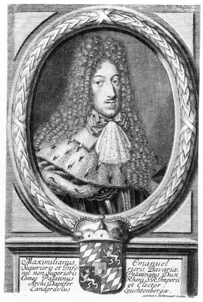 Maximiliaan II Emanuel (1662-1726), gegraveerd door Leonard II Heckenauer (165060-c.1704) door German School