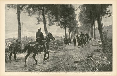 Ontmoeting van Bismarck en Napoleon III na de Slag bij Sedan, Frans-Duitse Oorlog, 2 september 1870 door German School